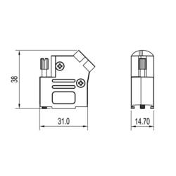 encitech D45ZK-09-K 6560-0106-11 Pólů: 9 celokov 45 ° stříbrná 1 ks