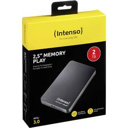 Intenso Memory Play, Memory Play, 2 TB, externí HDD 6,35 cm (2,5), USB 3.2 (Gen 1x1) , černá, 6021480