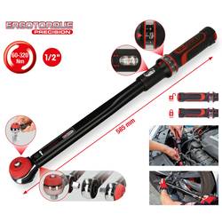 KS Tools ERGOTORQUE®precision, 516.1472, momentový klíč, s ráčnou, 1/2 (12,5 mm), 60 - 320 Nm