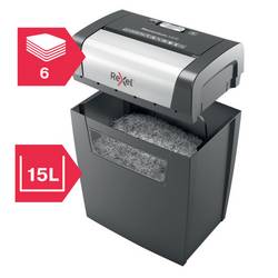 Rexel Momentum X406 skartovačka 6 listů mikrořez 4 x 28 mm P-4 15 l Křížový řez sponky do sešívačky, kancelářské sponky