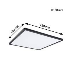 Paulmann 71002 P Atria Shine 22W 3000K 3Dim 420x420 sz LED stropní svítidlo 22 W černá