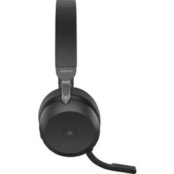 Jabra Evolve2 75 Headset uzavřená (Over Ear) kabelová černá Indikátor nabití, Vypnutí zvuku mikrofonu telefon