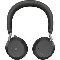 Jabra Evolve2 75 Headset uzavřená (Over Ear) kabelová černá Indikátor nabití, Vypnutí zvuku mikrofonu telefon