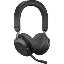 Jabra Evolve2 75 Headset uzavřená (Over Ear) kabelová černá Indikátor nabití, Vypnutí zvuku mikrofonu telefon