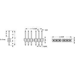 Fischer Elektronik pinová lišta (standardní) Počet řádků: 1 Počet kontaktů v řadě: 36 10048379 1 ks