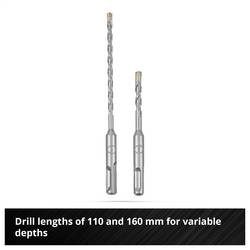 Einhell 265505 40CR-ocel sada vrtáku do betonu 5dílná 5 mm, 6 mm, 8 mm, 10 mm SDS plus 1 sada