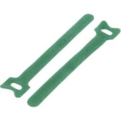 TRU COMPONENTS TC-12355436 kabelový manažer na suchý zip ke spojování háčková a flaušová část (d x š) 240 mm x 16 mm zelená 20 ks