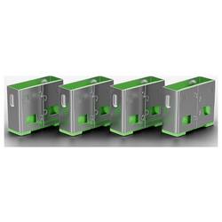 LINDY zámek portu USB USB-Lock sada 10 ks zelená bez klíče 40461