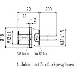 binder 76 0231 0111 00012-0200 neupravený zástrčkový konektor pro senzory - aktory, 76 0231 0111 00012-0200-20, piny: 12, 1 ks