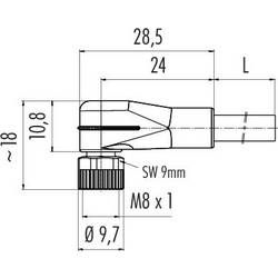 binder 77 3403 0000 50003-0500 upravený zástrčkový konektor pro senzory - aktory, 77 3403 0000 50003-0500-20, piny: 3, 5 m, 1 ks