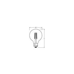 OSRAM HOMELIGHTING 4099854235436 LED Energetická třída (EEK2021) A (A - G) E27 kulatý tvar 3.8 W = 60 W teplá bílá (Ø x v) 95 mm x 95 mm 1 ks