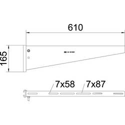 OBO Bettermann 6419316 Vzpěra stojiny (š x v) 610 mm x 165 mm 1 ks kov