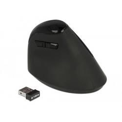 Delock 12599 ergonomická myš, přenos USB, 4 tlačítko, 1600 dpi, černá