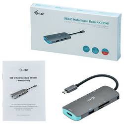 i-tec USB-C® dokovací stanice I-TEC USB C MetalNanoDock 4K HDMI+PD 60W