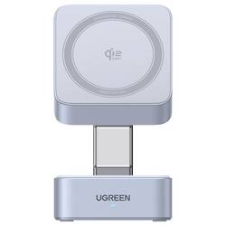 UGREEN MagFlow W752 bezdrátová nabíječka pro smartphony/tablety, bezdrátová nabíječka, Qi standard, USB-C® zásuvka, 25 W, MagSafe, šedá