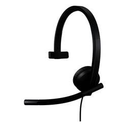 Logitech LOGI H570e Mono Teams version Headset Headset otevřená (On Ear) kabelová mono černá Redukce šumu mikrofonu headset, Tlačítko Microsoft Teams,