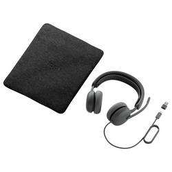 Logitech LOGI Zone Wired 2 for Business Headset otevřená (On Ear) kabelová grafit headset telefon