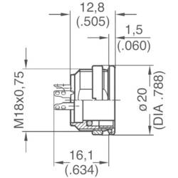 Amphenol C091 31N003 100 2 kulatý faston, 1 ks