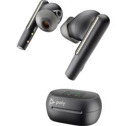 HP Poly Voyager Free 60+ Headset do uší (In Ear) Bluetooth® stereo černá Potlačení hluku headset, Indukce, Nabíjecí pouzdro, Vypnutí zvuku mikrofonu, regulace