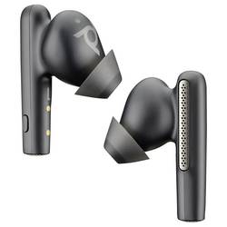 HP Poly Voyager Free 60+ Headset do uší (In Ear) Bluetooth® stereo černá Potlačení hluku headset, Indukce, Nabíjecí pouzdro, Vypnutí zvuku mikrofonu, regulace