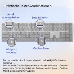 Microsoft MS Srfc Keyboard Bluetooth gray DE COMM klávesnice k tabletu Vhodné pro značku (tablet): Microsoft Android™, Apple iOS®, Windows®