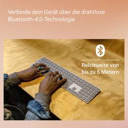 Microsoft MS Srfc Keyboard Bluetooth gray DE COMM klávesnice k tabletu Vhodné pro značku (tablet): Microsoft Android™, Apple iOS®, Windows®