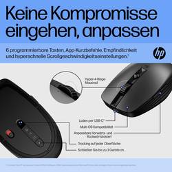 HP 710 myš, přenos bezdrátový, 7 tlačítko, 3000 dpi, černá