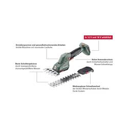 Metabo 601609850 SGS 18 LTX Q akumulátor nůžky na trávu, nůžky na keře bez akumulátoru