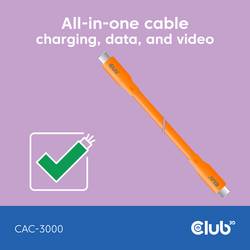 club3D Kabel USB-C USB-C ® zástrčka 2.00 m oranžová CAC-3000