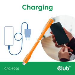 club3D Kabel USB-C USB-C ® zástrčka 2.00 m oranžová CAC-3000