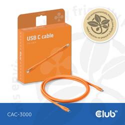 club3D Kabel USB-C USB-C ® zástrčka 2.00 m oranžová CAC-3000