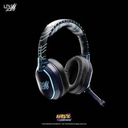 Lexip Naruto Shippuden Kakashi Kamui Headset uzavřená (Over Ear) kabelová, Bluetooth® stereo černá/modrá headset, regulace hlasitosti, Vypnutí zvuku mikrofonu