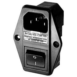 Schurter 4304.6058 IEC zástrčka C13/C14 zástrčka, rovná Počet kontaktů: 3 + PE 10 mA černá 1 ks