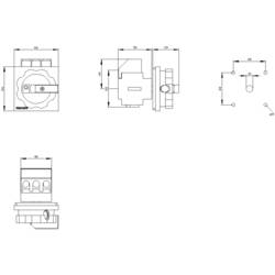 černá 3pólový 16 mm² 32 A 690 V/AC Siemens 3LD22030TK51