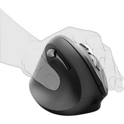 Hama optická ergonomická myš, přenos bezdrátový, 6 tlačítko, 1800 dpi, černá