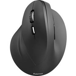 Hama optická ergonomická myš, přenos bezdrátový, 6 tlačítko, 1800 dpi, černá