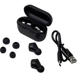 Tie Studio TX6 špuntová sluchátka (In Ear) Bluetooth® černá headset, regulace hlasitosti, odolné vůči potu, odolná vůči vodě