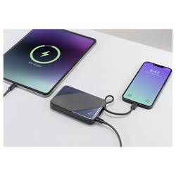 VOLTCRAFT VC-PBP2535CB powerbanka Li-Ion, 10000 mAh, Power Delivery 3.0, černá, Indikátor stavu