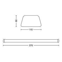 Philips LED Projectline WP W12L58 2350lm 4000K LED světlo do vlhkých prostor LED pevně vestavěné LED 24 W přírodní bílá bílá