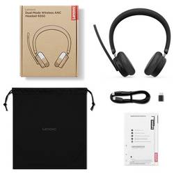 Lenovo Lenovo 6550 - Headset - On-Ear - Bluetoo Headset otevřená (On Ear) Bluetooth®, Bez kabelu stereo černá Redukce šumu mikrofonu, Potlačení hluku headset,