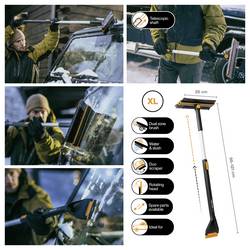 Fiskars X-series™ škrabka na led/metlička na sníh (d x š) 96, 121 mm, mm x 260 mm nákladní vozy, osobní automobily, SUV, Vany černá/oranžová