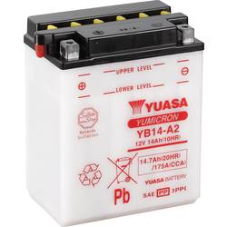 Yuasa YB14-A2 motobaterie 12 V 14 Ah Typ pólů: Šroubová svorka typ 8