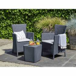 Allibert Iowa 223929 sada zahradního nábytku plast, polyester grafit, šedá