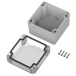 TRU COMPONENTS 6U07111109139 TC-13865108 Průmyslová skříň 105 x 105 x 89.7 polykarbonát světle šedá, transparentní 1 ks