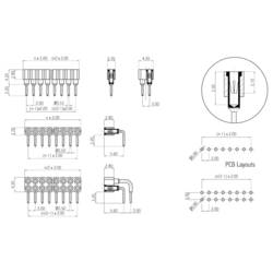 TRU COMPONENTS precizní dutinková lišta Počet řádků: 1 Počet kontaktů v řadě: 10 TC-0514-010-3-50-00-6 1 ks