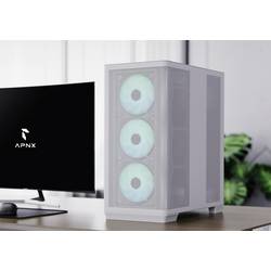 APNX APNX C1-R-WT-V1 midi tower herní pouzdro bílá