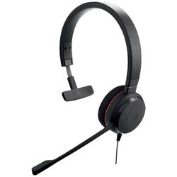 Jabra Evolve 20 Headset otevřená (On Ear) kabelová mono černá Redukce šumu mikrofonu headset, regulace hlasitosti Počítače