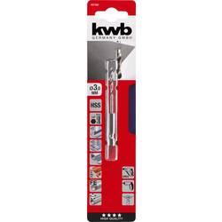 kwb 421103 HSS sada spirálových vrtáku do kovu 3 mm Celková délka 79 mm DIN 1412 C 1/4 (6,3 mm) 1 ks