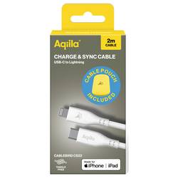 Aqiila Cablebird CS22 Kabel USB-C USB 2.0 Apple Lightning konektor 2.00 m bílá AQCBPBIC4SI843