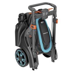 GARDENA PowerMax Duo 46/36V P4A Ready-To-Use-Set akumulátor Akumulátorová sekačka + 2. akumulátor, vč. nabíječky, s hřebenem na trávu, s nastavením výšky